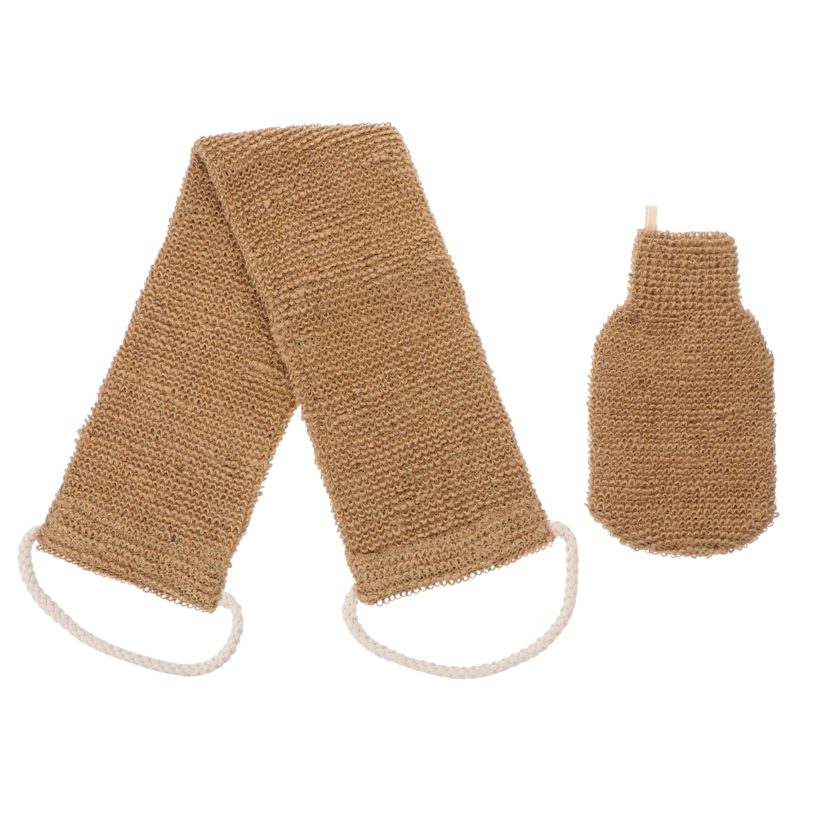 

Bath Towel Exfoliatingscrubber Glove Gloves Brown Shower Mitt Exfoliator Beach Towels Absorbent Highlypolyester Linen Natural