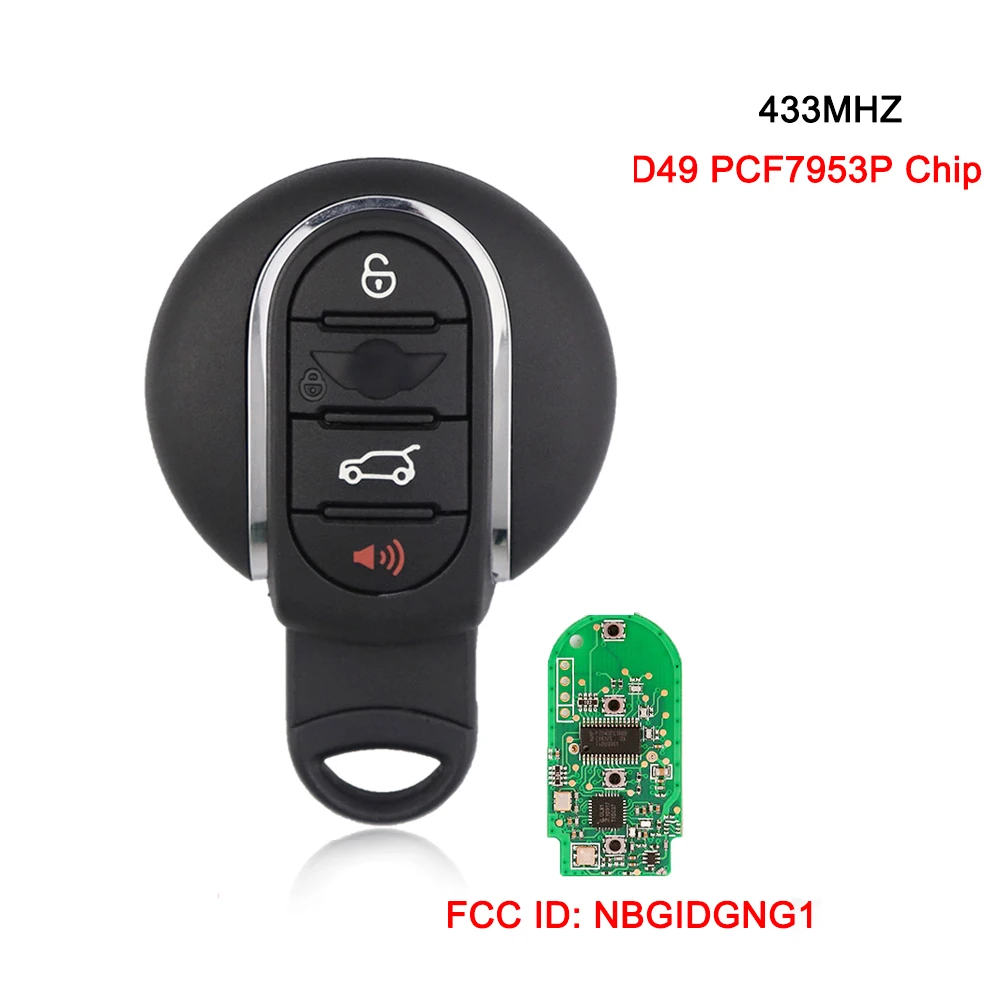 

Автомобильный ключ YIQIXIN ID49 PCF7953P, дистанционный ключ без ключа для BMW Mini Cooper Country Man Clubman Paceman F55 F56 2015 2016 2017 2018 433 МГц