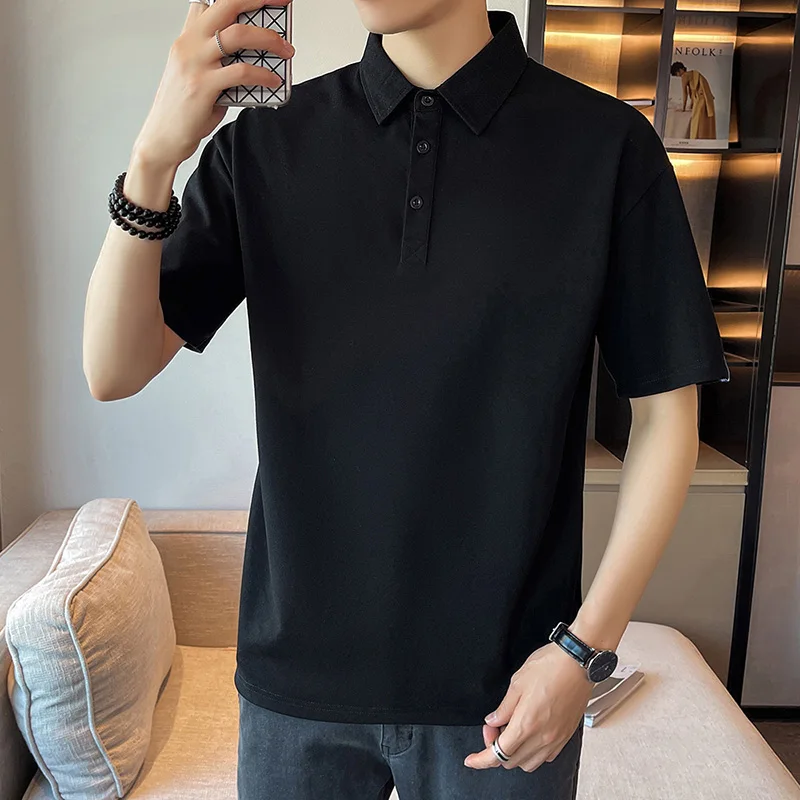 

2022 New Summer Men's Polo Shirts Loose Oversized Tops T-Shirts Large Size Casual Comfortable Polo Shirts Clothing for Male
