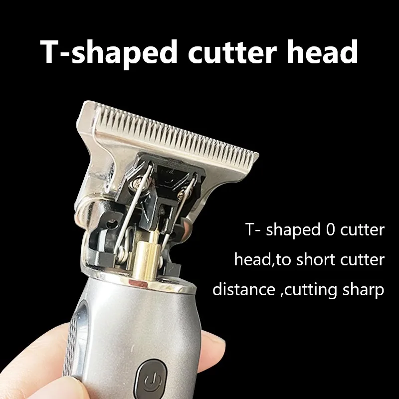 Kemei 1757 Hair Clippers Men Beard Trimmer Zero Gapped T-Blade Hair Cutting Machine Cordless Professional Barber Edgers Cutter