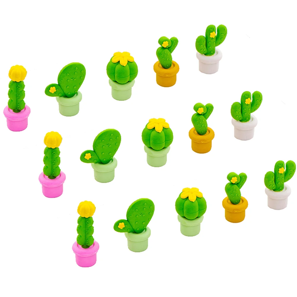 

15pcs Cartoon Erasers Creative Shape Rubber Erasers Student Stationery
