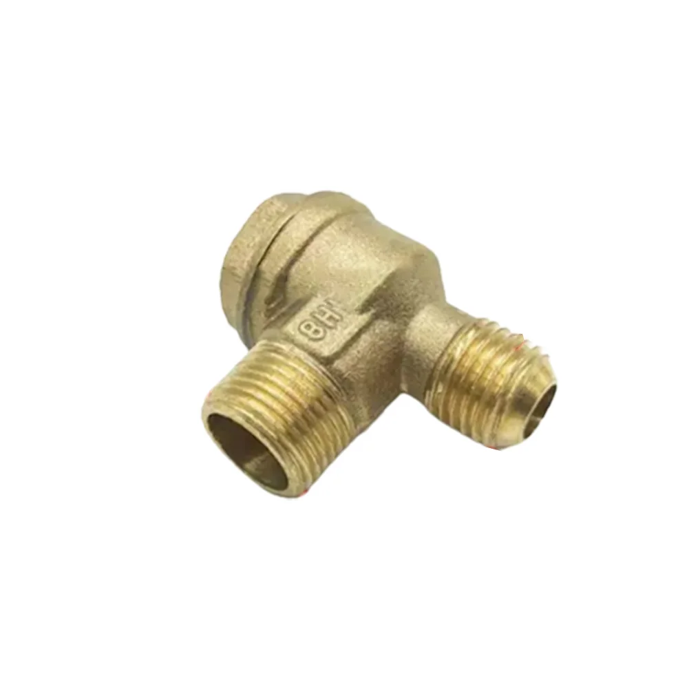 

2 Port Brass Male Threaded Check Valve Cut-off Thread Connector Tool For Oil-free Air Compressor Accessories16x14mm 20x16mm