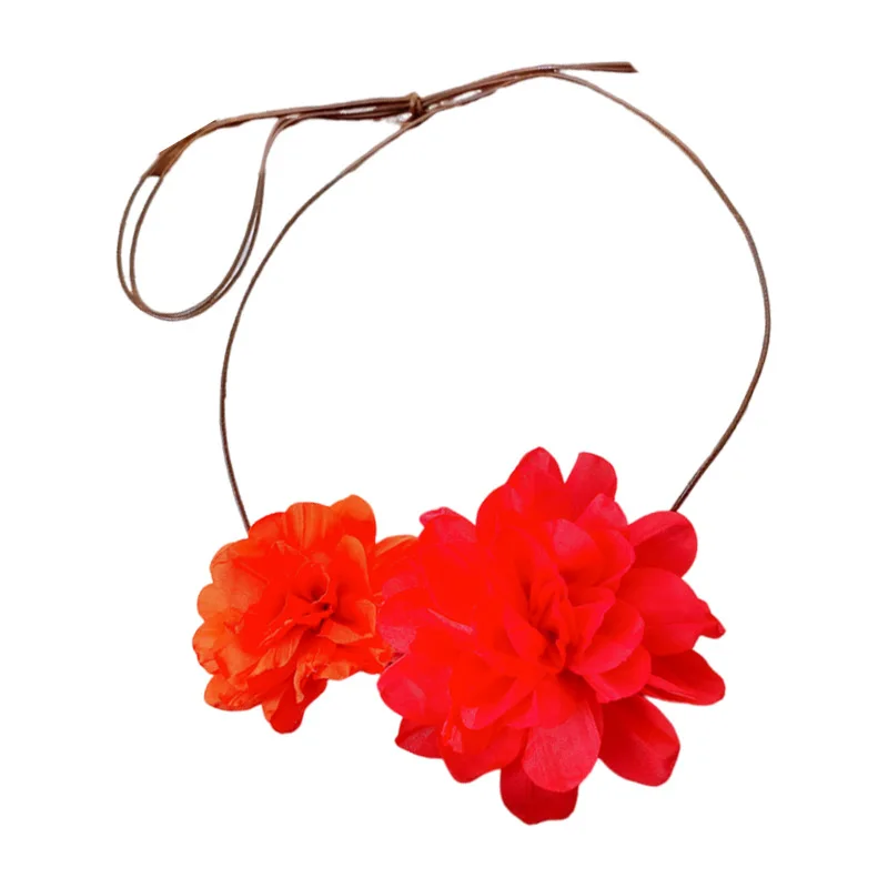 Корейское популярное ожерелье с красным пламенем и эластичной веревкой бумажное