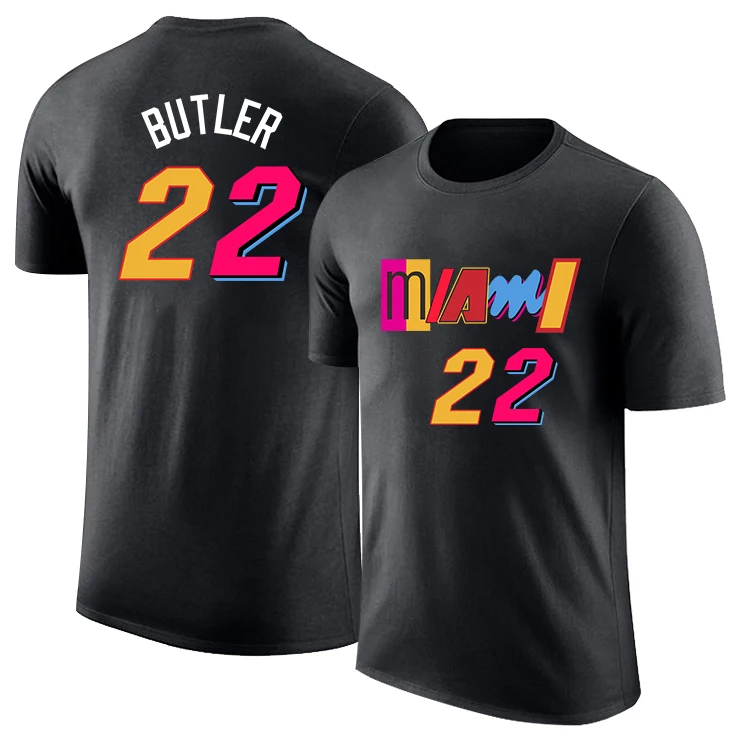 

Mens American Basketball Jerseys Clothes #22 Jimmy Butler #3 Wade Tyler Herro Miami Heat T-shirt Sweatshirt Loose Tops Ash Lynx
