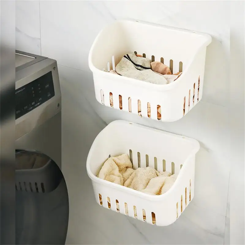 

Double Hook Hanging Basket Plastic Exquisite Bath Basket Kitchen Holder Makeup Organizer Storage Basket Durable Storage Holder