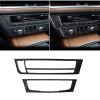 carbon fiber interior air conditioning cd panel cover sticker for audi a6 s6 c7 a7 s7 4g8 2012 2018