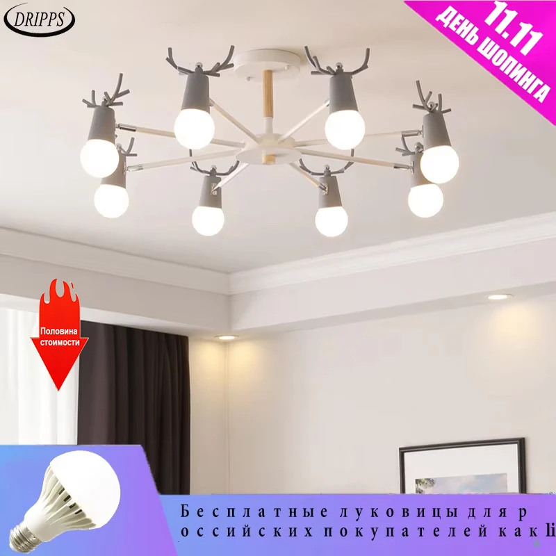 Современная минималистичная люстра для гостиной E27 с угловой люстрой столовой