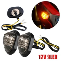 2pcs 9led motorcycle turn signals light 12v amber yellow indicator lights blinker lamp corner light for msx cbr600rr cbr1000rr