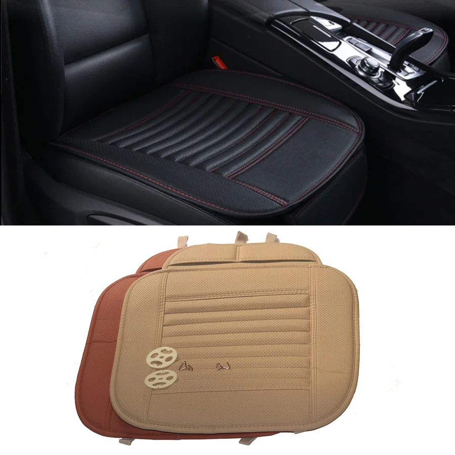 

Wooeight 4Season PU Office Seat Cushions Chair Car Seat Cushion Solid Color Square Breathable Mesh Comfortable Seat Sofa Cushion