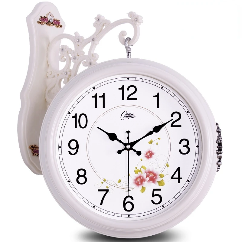 

Decor Modern Design Wall Clock Double Sided Large Nordic Wall Clock Digital Mechanism Living Room Reloj De Pared Home Decor