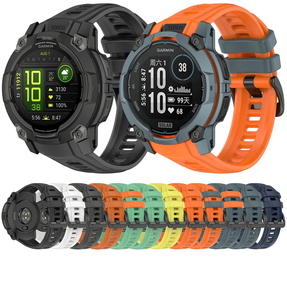 Ремешок для часов 22 мм26 мм для Garmin Instinct 3 Solar 45 мм50 мм AMOLED 4550 мм, силиконовый регулируемый браслет, аксессуары Correa (art.: 3920d030ae92d) - 3920d030ae92d