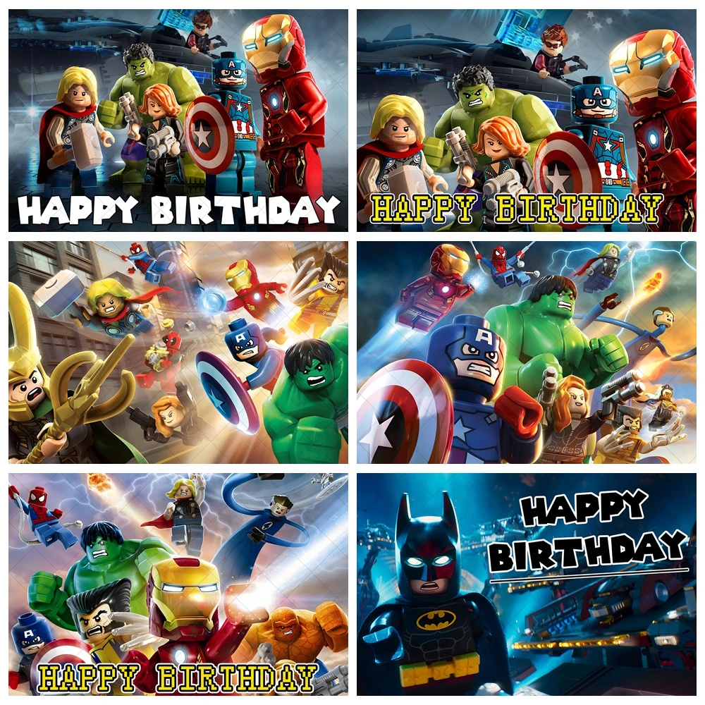 Мультяшные фоны с супергероями Марвел на заказ баннер Мстители тема День