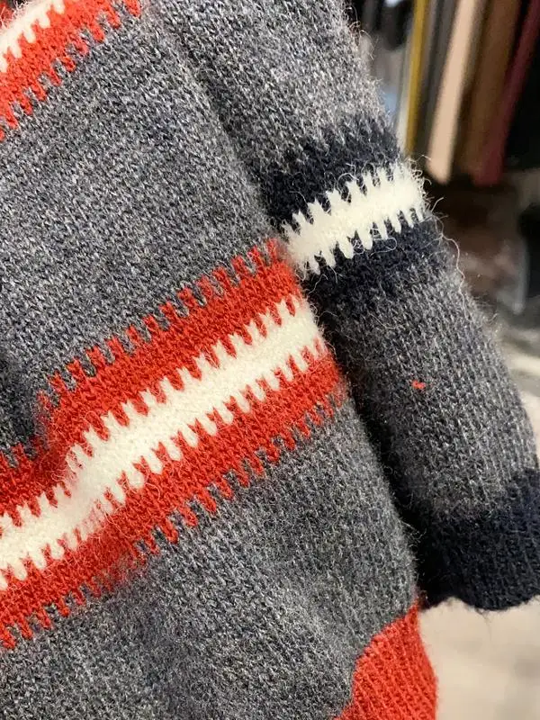 [Xiaoai Stall Real Shot] High-Grade Color Matching round Neck Striped sweater Women Winter Comfortable Soft Glutinous All-Mat...