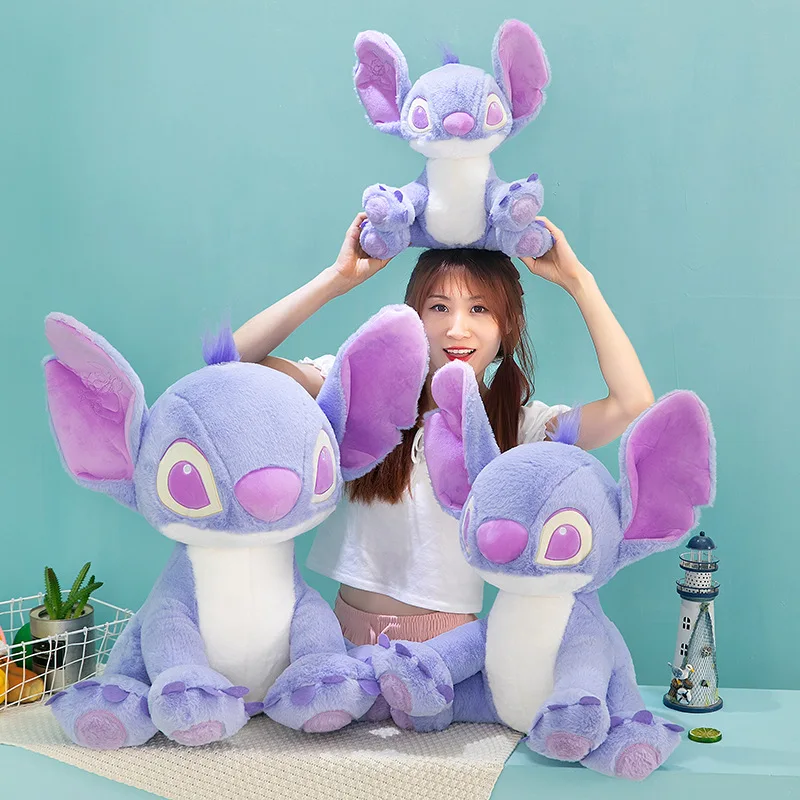 

30-50cm Disney Lilo & Stitch Plush Toy Kawaii Purple Stitch Stuffed Doll Cute Anime Plushie Kids Baby Accompany Sleep Toys Gifts