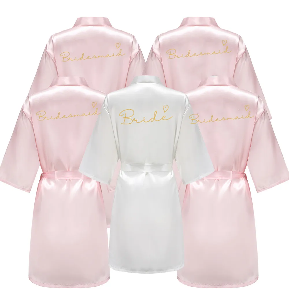 

Bridesmaid Women Wedding Satin Dressing Gown Personalized Custom Name Bathobe Bridal Party Robes Bridesmaid Robes gift