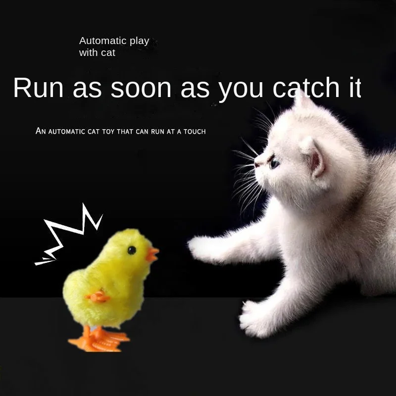 

Pet Toys Plush Clockwork Chicken Rabbit Cat Love Dog Toys Automatic Cat