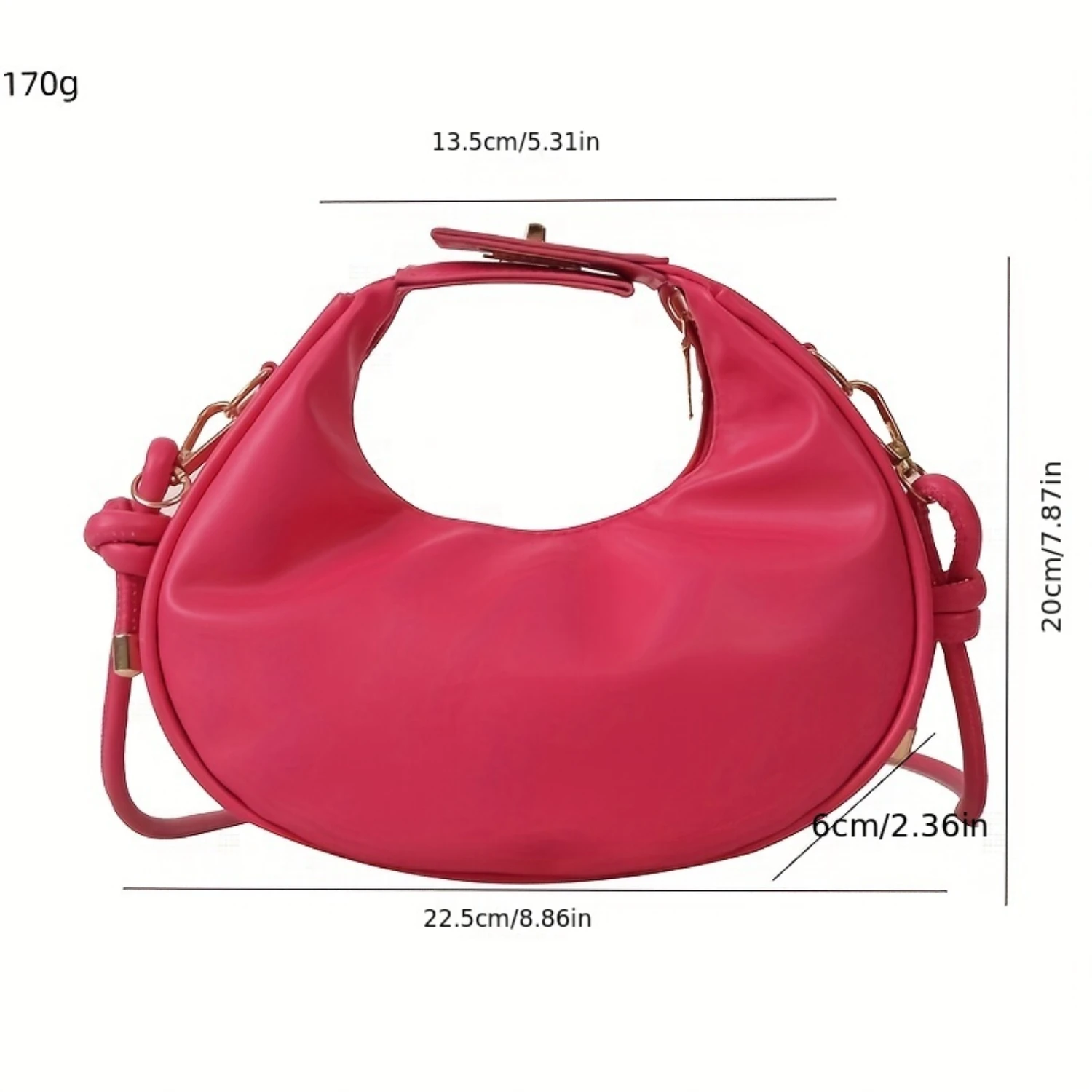 Сумка через плечо с полумесяцем Женская шикарная Сумка-Кроссбоди регулируемым