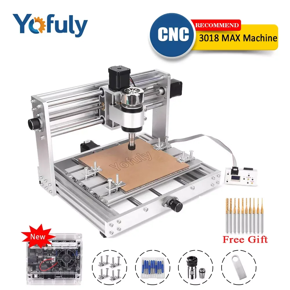 

CNC 3018 Pro Max Metal Engraving Machine GRBL Control With 200w Spindle DIY 15w Laser Engraver Wood Craving Machine CNC Cut MDF