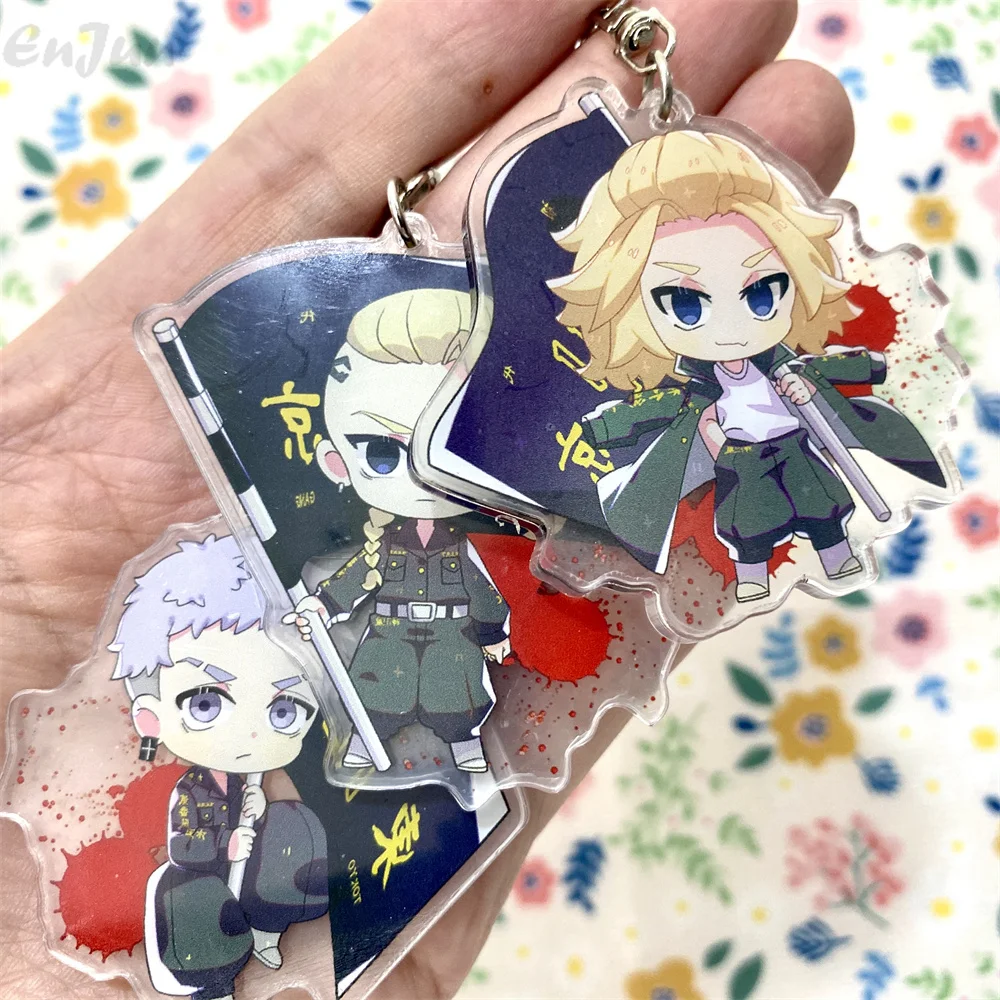 

Anime Keychain Tokyo Revengers Manjiro Ken Takemichi Acrylic Keyrings Women Accessories Tokyo Avengers Kawaii Bag Pendants Gifts