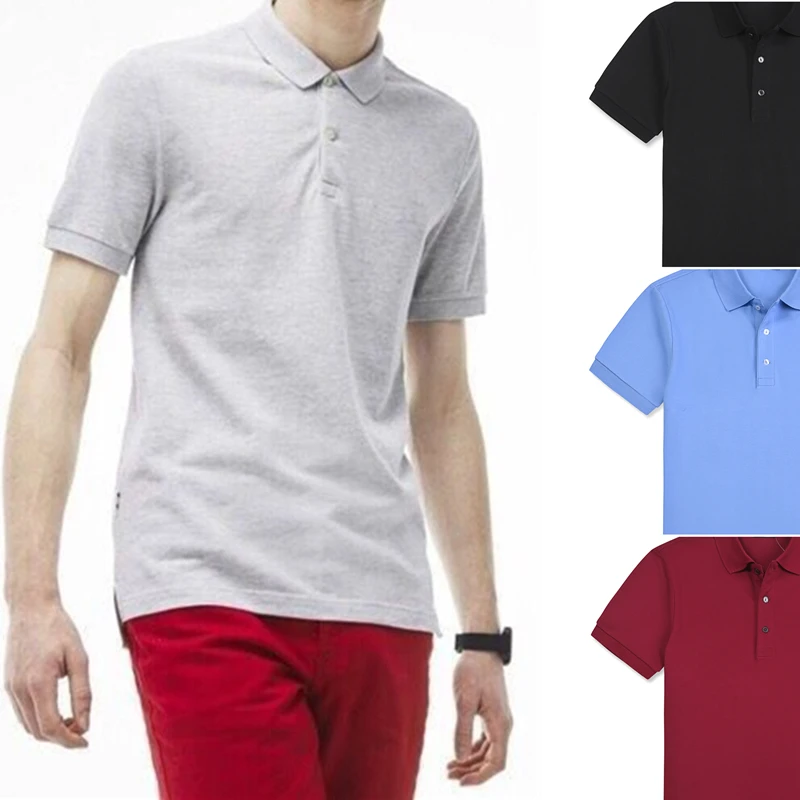 

D501 High Quality Summer Polo Top Men's Short Sleeve Embroidery Menswear Solid Classic Style Polo Shirt