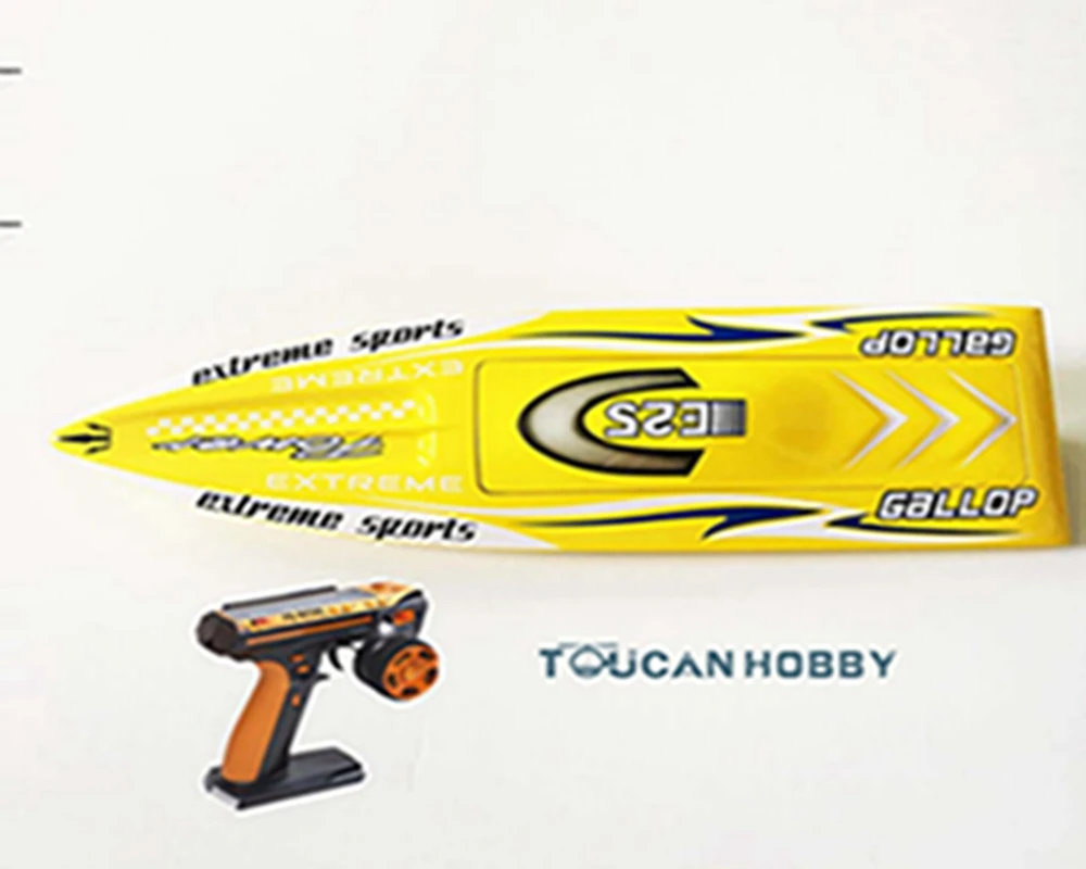 

E25 стекловолоконное желтое электрическое высокоскоростное гоночное RTR RC лодка с сервоприводом ESC аккумулятор Toucan водяная игра для взрослых THZH0026