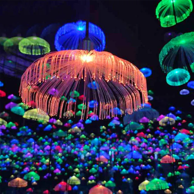 

LED Stars Jellyfish Night Lights Indoor Rooftop Party Holidays Decoration Fiber Optic Jellyfish Lights
