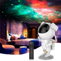 star projector galaxy starry sky led astronaut lamp rotating night light colorful nebula cloud lamp atmospher room home decor