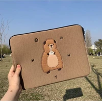 11 15 6inch cute letter bear liner bag for ipad pro air 4 xiaomi mi pad 5 samsung tab tablet case macbook huawei notebook cover