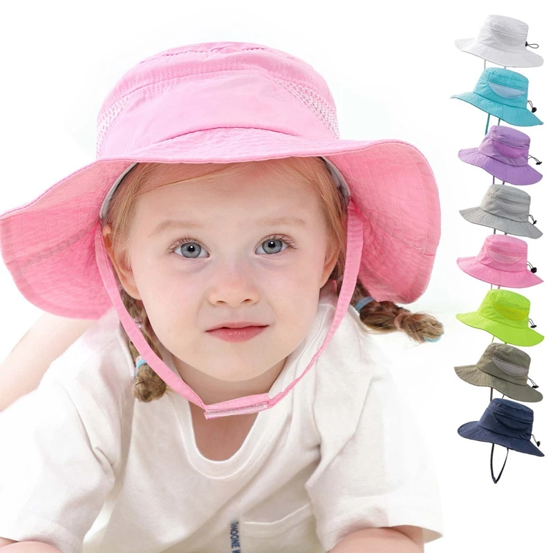 

Летняя детская шапка от солнца, кепка для мальчиков, детские пляжные шапки унисекс, Мультяшные шапки для младенцев с защитой от УФ-лучей