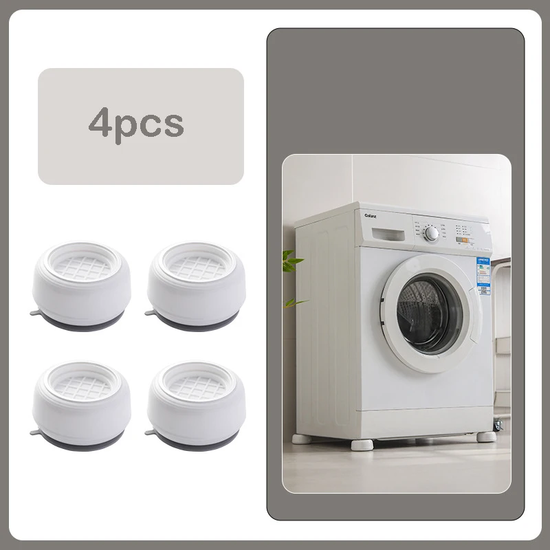 

4 шт., поддержка стиральной машины с шумоподавлением, противоскользящие антивибрационные резиновые подушечки для ног стиральной машины