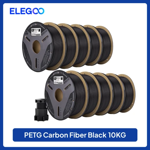 ELEGOO Углеродное волокно PETG-CF нить 1.75 мм черный серый 1 кг