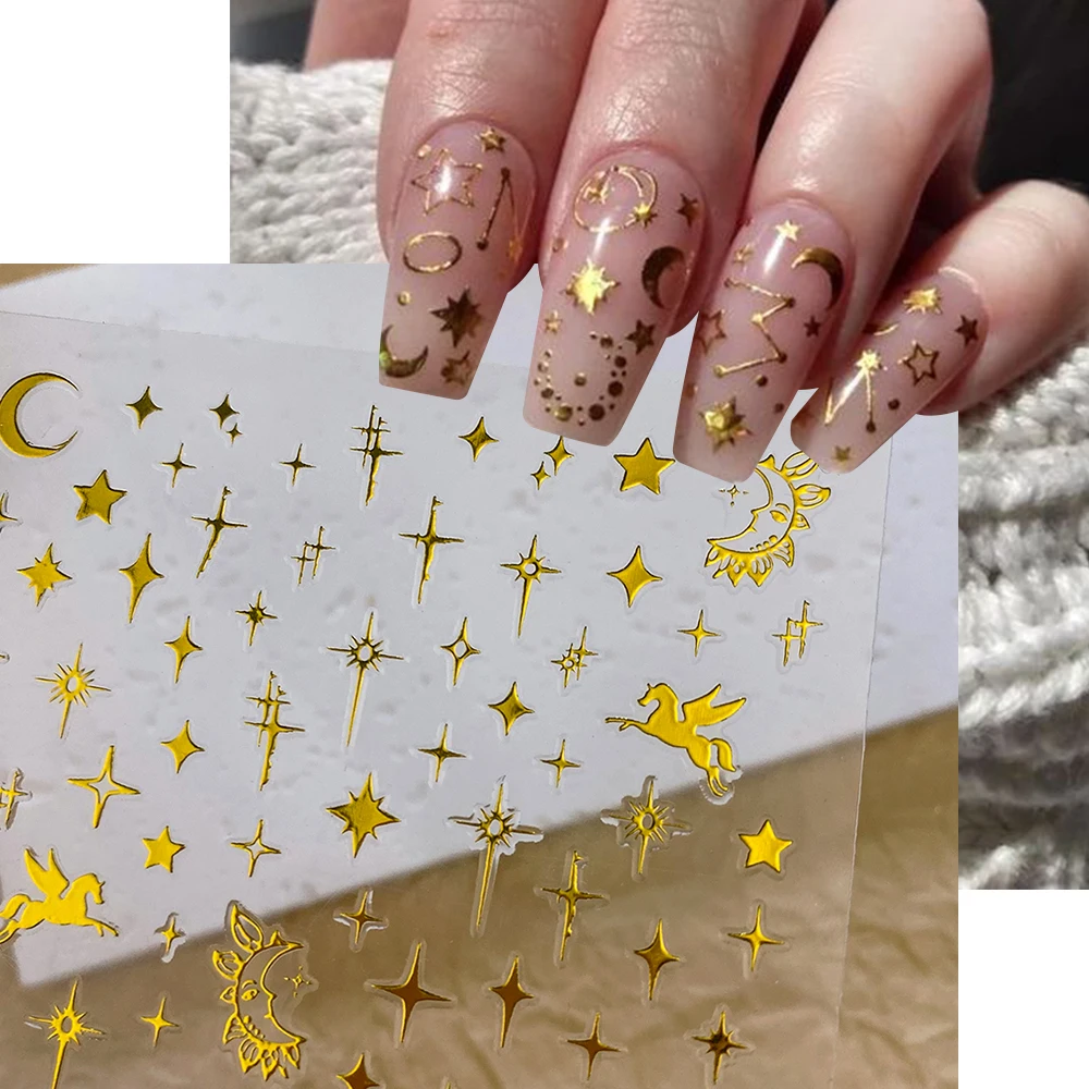 6/4 шт. 3D-наклейки для ногтей в виде сердца