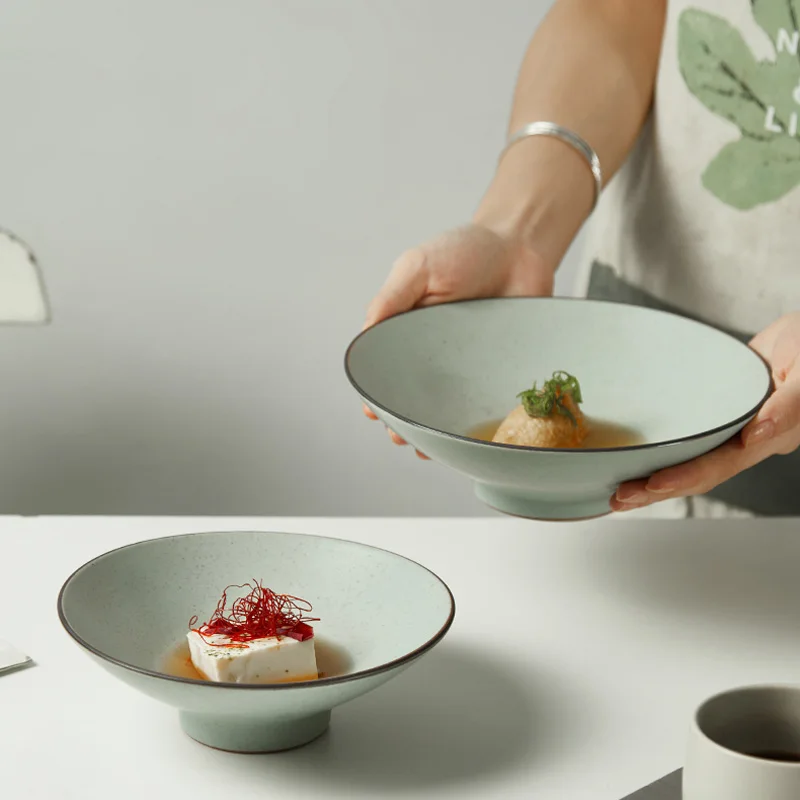 

FANCITY Noodle bowl household large ramen soup bowl ceramic tableware commercial exquisite high-end western food salad bowl