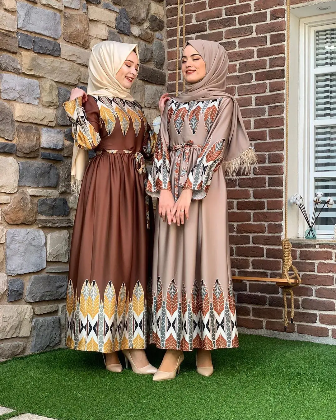 Рамадан, мусульманский хиджаб, платье, длинные платья для мусульманских женщин, кафтан, платье на Ближний Восток, Турция, мусульманская одеж...