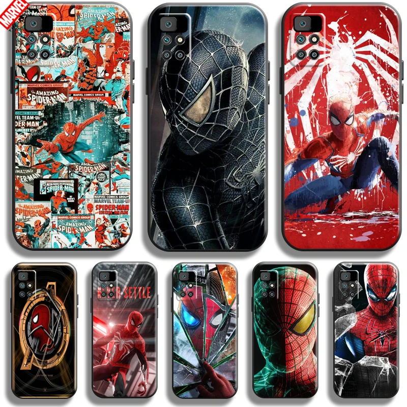

Spiderman Marvel Avengers For Xiaomi Redmi 10 Phone Case 6.5 Inch Soft Silicon Coque Cover Black Funda Thor Captain America