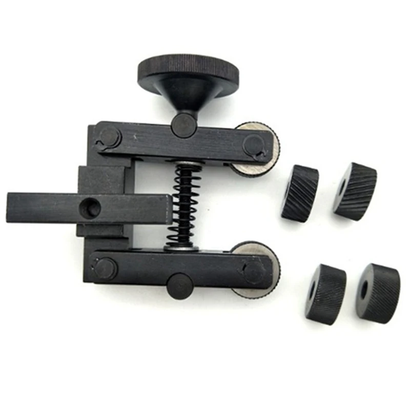 

Adjustable Knurled Tool Holder With Large Capacity And Spare Knurled Wheels With Fine, Medium And Rough Diamond Knurling
