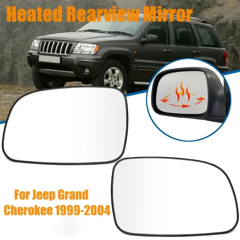 

Автомобильное левое и правое боковое зеркало заднего вида стеклянный объектив для Jeep Grand Cherokee 1999 2000 2001 2002 2003 2004 с функцией подогрева