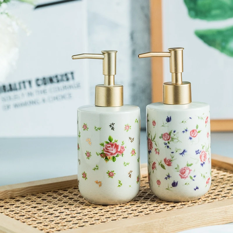 

Bathroom Hand Sanitizer Bottle Shampoo Shower Gel Press Bottle Liquid Sub Bottle Home Ceramics Split Bottling