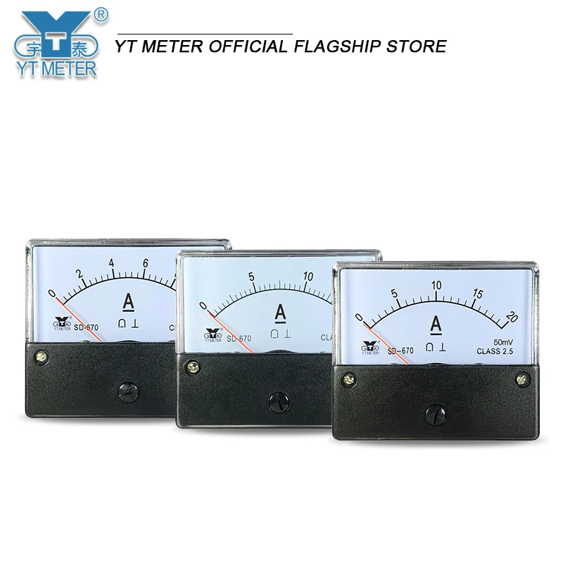 SD670 50мв DC Амперметр 10A 20A 30A 50A Указатель meter dh670 be670 52
