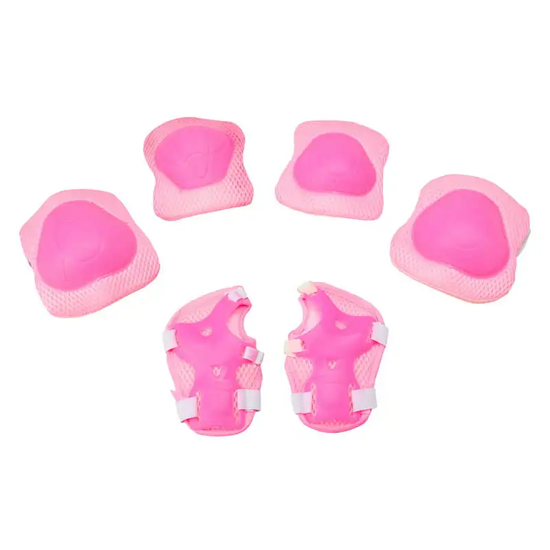 

6-Pack Sports Skating Sponge Palm Elbow Knee Support Protector Guard Pink