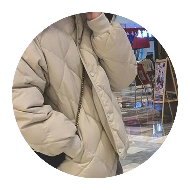 2025 зимняя теплая короткая куртка пуховые хлопковые пальто топы женские