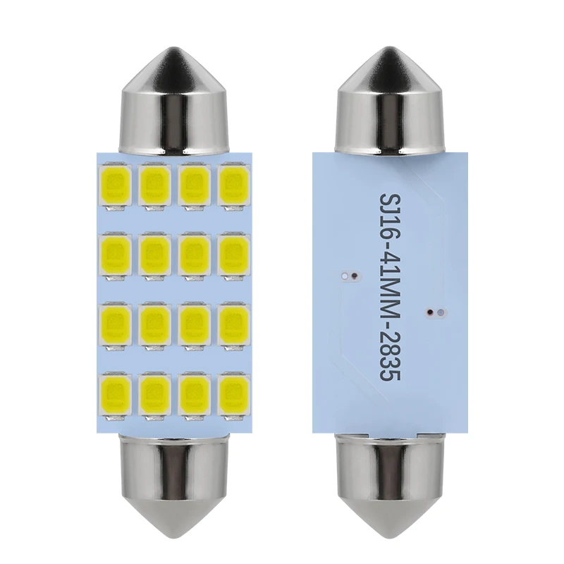 

2x C10W C5W LED COB Girlande 31mm 36mm 39mm 41/42mm 12V Weiß lampen für autos Lizenz platte Innen Lesen Licht 6500K 16SMD