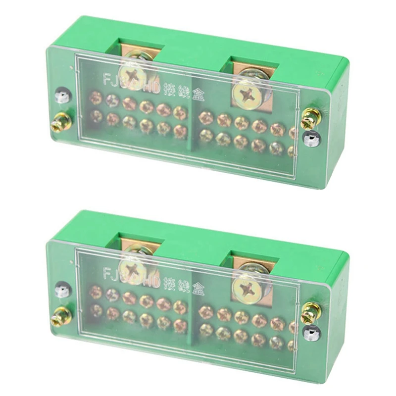 

2X 660V 30A Single-Phase 2 In 12 Out Metering Box FJ6 Terminal Block Junction Box Power Terminal (2 In 12 Out)