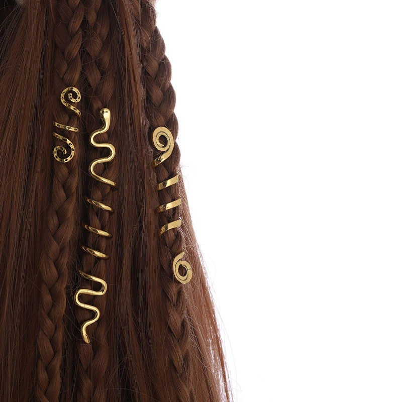 Заколки для волос в этническом стиле викингов шпильки на спирали виде змеи