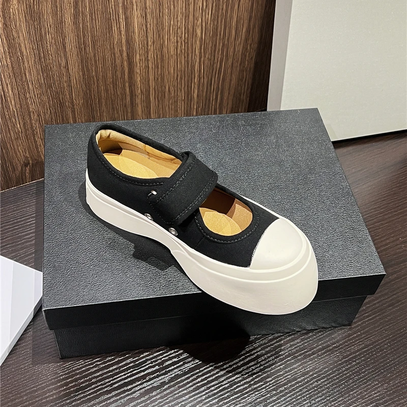 High Quality Women Flats Platforms Spring Autumn Shoes Woman Mary Jane Canvas Casual Shoes Flats