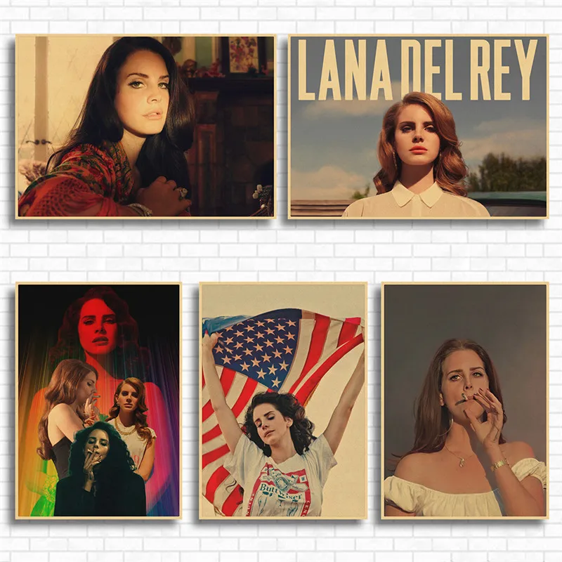 Плакаты Лана Дель Рей ретро постер из крафт-бумаги домашний декор настенная