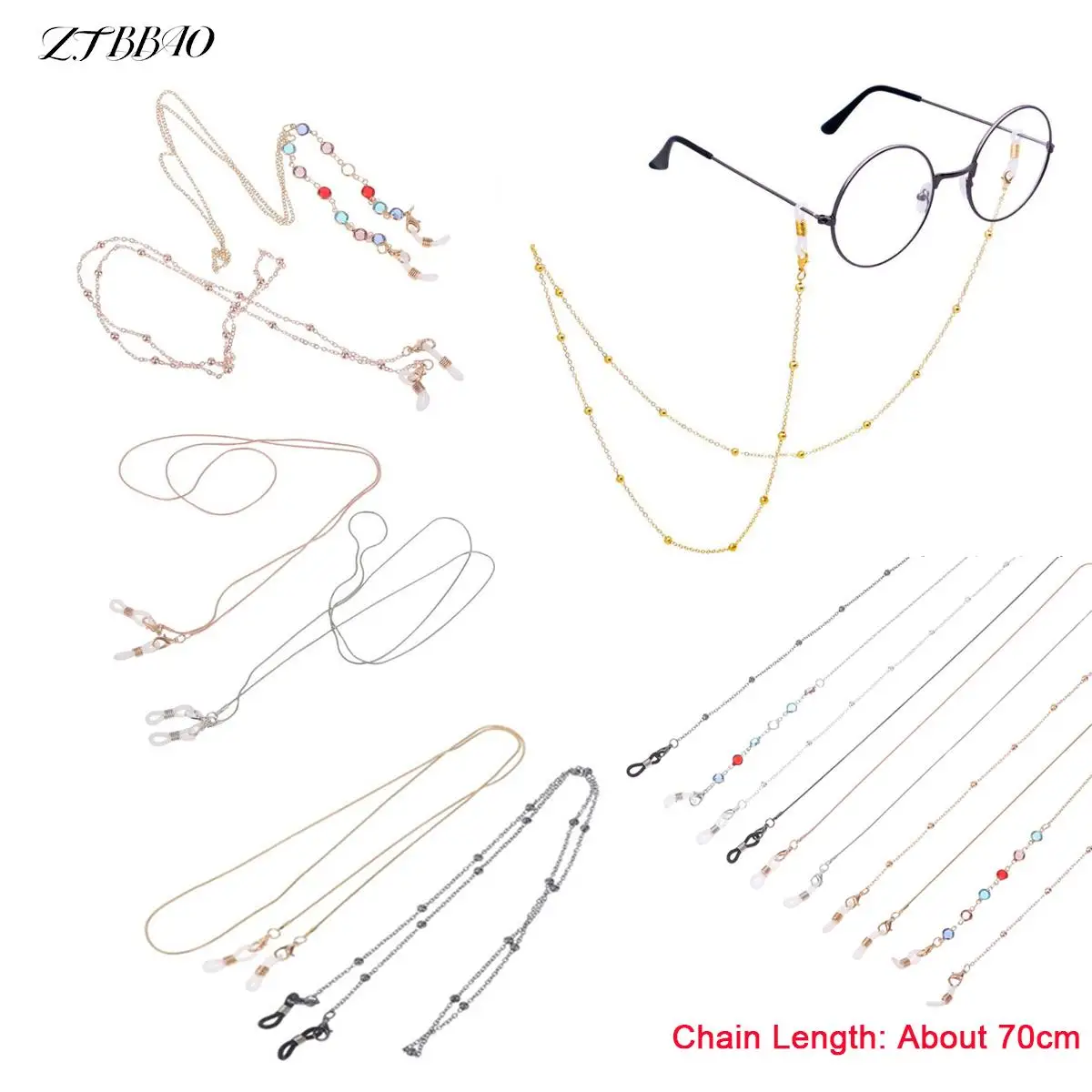

Retro Metal Sunglass Lanyards Holder Fashion Pearl Mask Chains Glasses Chain For Women Mask Strap Neck Cord Hang On Neck Jewelry
