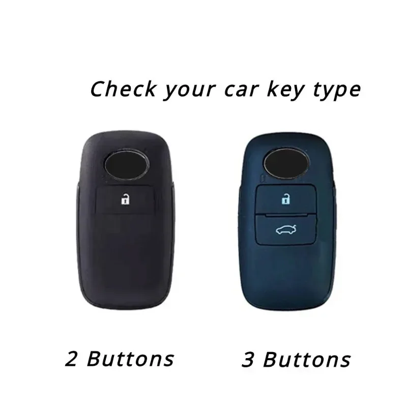 Фото 1 шт. кожаные чехлы для автомобильных ключей ручной работы для Daihatsu Rocky Tanto Toyota Raize 2020 2 3 кнопки умный защитный чехол с дистанционным управлением №2
