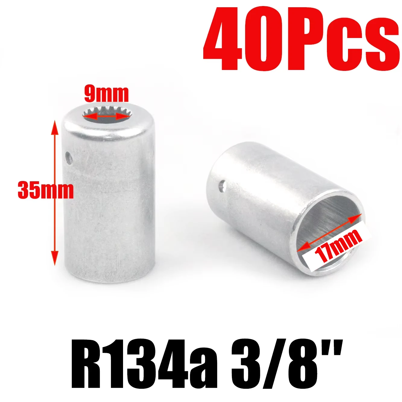 

Алюминиевые наконечники, соединительная втулка для труб, диаметр отверстия 16 мм, 20 мм, 24 мм, 26 мм. Обжимные рукава для автомобильных шлангов кондиционера R12 R134a, 40 шт.-упак.