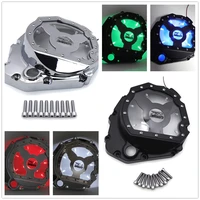 free shipping led see through engine cluctch cover for suzuki gsxr 600 1000 gsx r 750 2001 2008 aftermarket motorcycle parts